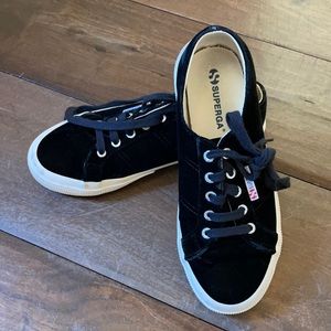 Superga size 38 velour sneakers